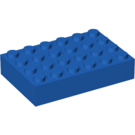 Lego kostka (kostička) 4x6, modrá (4114246, 4181122, 4190794)